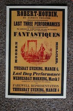 Robert Houdin magician poster #4 1849 Last Three Performances