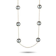 Swarovski Globe Strandage Rhodium-Plated Crystal Long Necklace 5278362