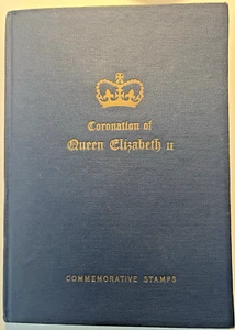 QUEEN ELIZABETH II INCORONATION 1953 Album di francobolli inglesi Comm SET COMPLETO 4F - Foto 1 di 17