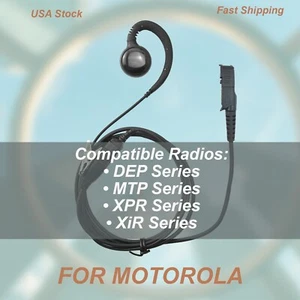 C-Shaped Earpiece with PTT Mic for Motorola Radios XPR3300, XPR3500e, MTP3550 - Picture 1 of 13