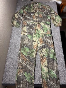 Walls Camo Coveralls Mens XL Long Sleeve Realtree Hunting Canvas No Liner - Picture 1 of 7