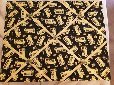 Cute School Bus Themed Memory Board with Matching Accent Buttons - Image 1 of 2