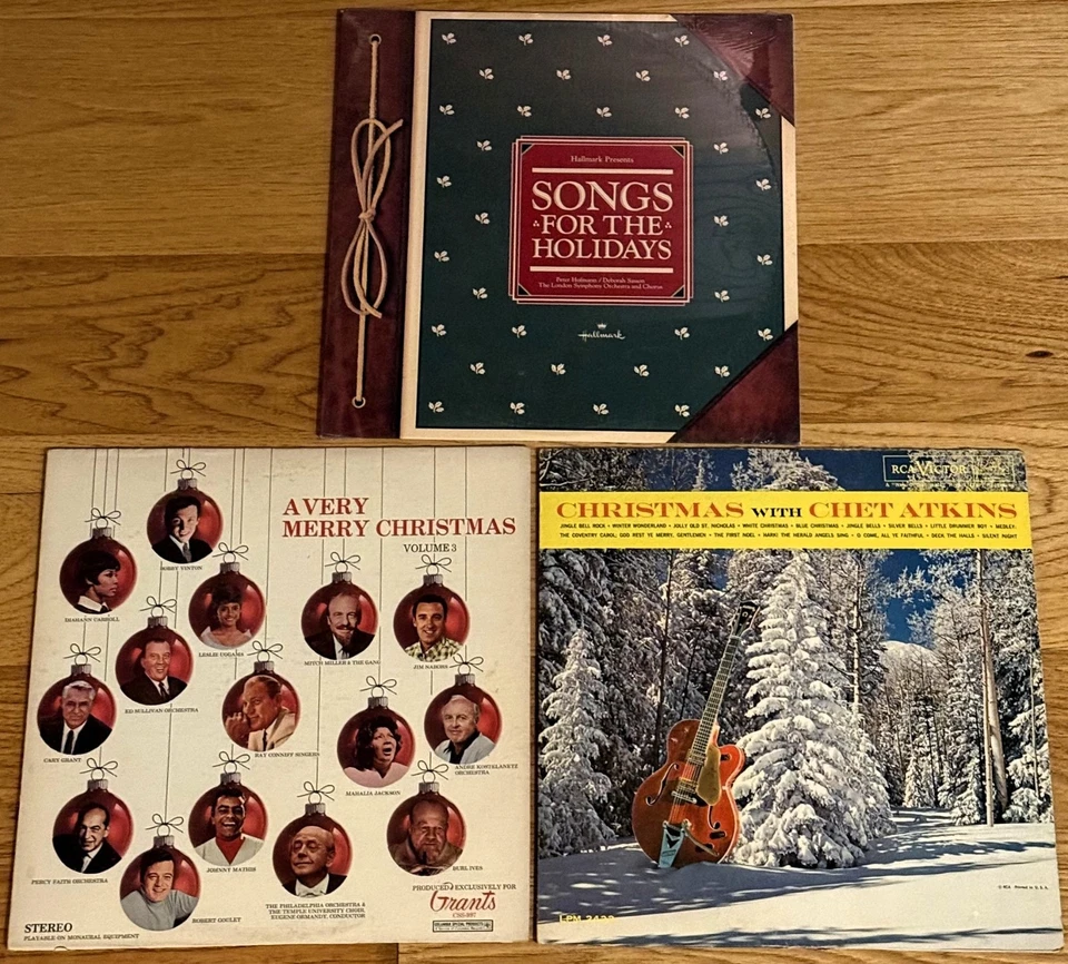 Hallmark Songs for the Holidays SEALED Vinyl record Christmas lot, Chet Atkins + Foto 1 de 1