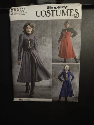 Simplicity Pattern 9813 Steampunk Fair Festival Costume Coat 10-18 Cosplay - Image 1 of 3