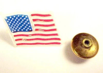 Шляпа с флагом Соединенных Штатов Америки на лацкан булавка галстук пластиковая красная белая синяя - Изображение 1 из 4