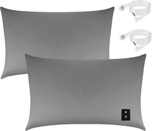 Grounding Pillowcase King with 10% Silver Fiber Conductive Grounding Gray - Picture 1 of 6
