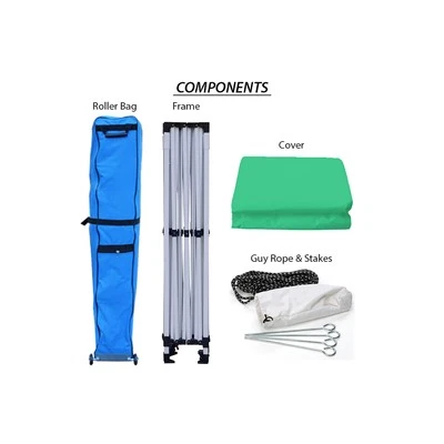 Tienda emergente instantánea King Canopy TUFF TIP BLANCA marco 10X15 con cubierta VERDE Foto 1 de 4