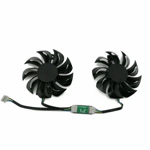 Pair Fans Cooler Fan For POWERCOLOR RX460 RX560 GA81B2U 75mm Graphics Card - Afbeelding 1 van 4