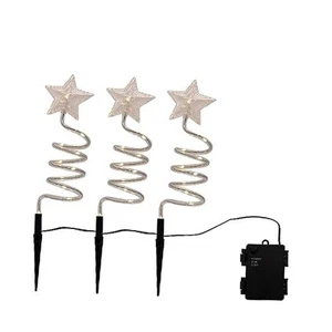 Battery Operated Spiral Star Yard Lights - Set of 3 - Picture 1 of 6