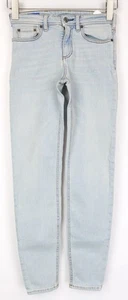 Pantalones de mezclilla para mujer ACNE STUDIOS Climb LT W24/L32 ajustados de algodón elásticos desteñidos azules * - Imagen 1 de 9