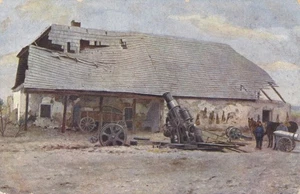 AK Militaria Österr. Ung. 30,5 cm Mörser in Deckung Ansichtskarte (15973) - Picture 1 of 2