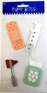 Doctors Office Medication Bandage Shot Paper Bliss 3D Stickers RARE 2003 - Picture 1 of 3