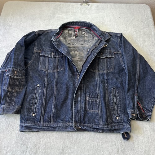 PALM ANGELS Y2k Willie Esco Duns Type 3 Cargo Jacket Uomo 2XL P031 Vintage Denim Anni 2000 Chore