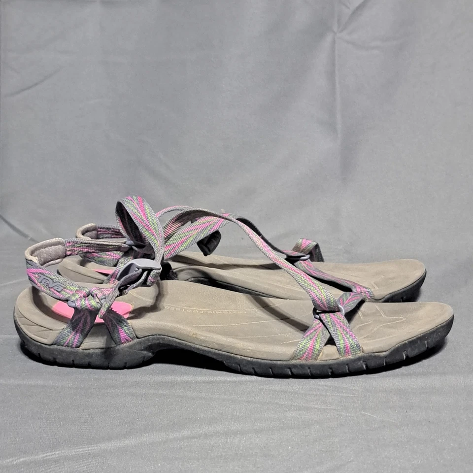 Sandalia Teva para mujer talla 9,5 cirra negra rosa correas deportiva senderismo aire libre Foto 1 de 4