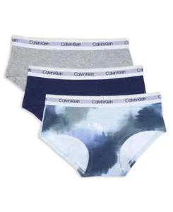 Calvin Klein Big Girls Hipster, Pack of 3 color cool tye dye SMALL & MEDIUM NWT - Picture 1 of 3