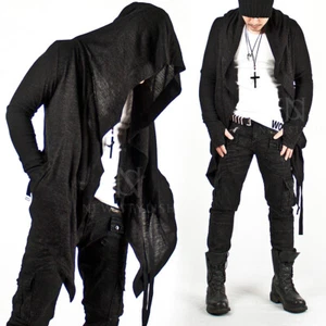 NewStylish Mens Fashion Avant-garde Super Unique Diabolic Hood Cape Cardigan - Picture 1 of 3