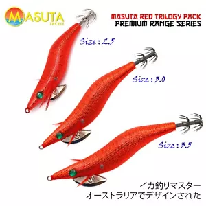 Masuta Red Trilogy Pack [Bundle 3pcs] egi fishing squid jig lure tackle bait - Picture 1 of 9