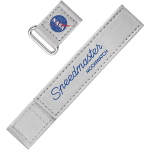 OMEGA 2-piece Gray Speedmaster Moonwatch Hook & Loop Closure strap 032CWZ016040 - Picture 1 of 1