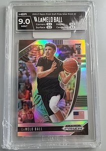 LaMelo Ball ROOKIE CARD 2020 Prizm Draft Picks SILVER PRIZM Card #3 HGA 9 MINT 