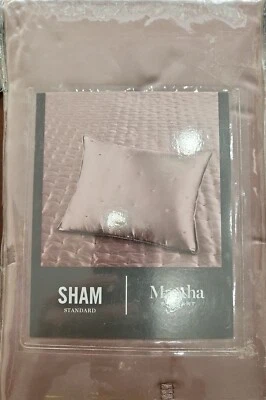 Martha Stewart acolchado satinado estándar farsa 20 x 26 sedoso bordado malva púrpura Foto 1 de 3