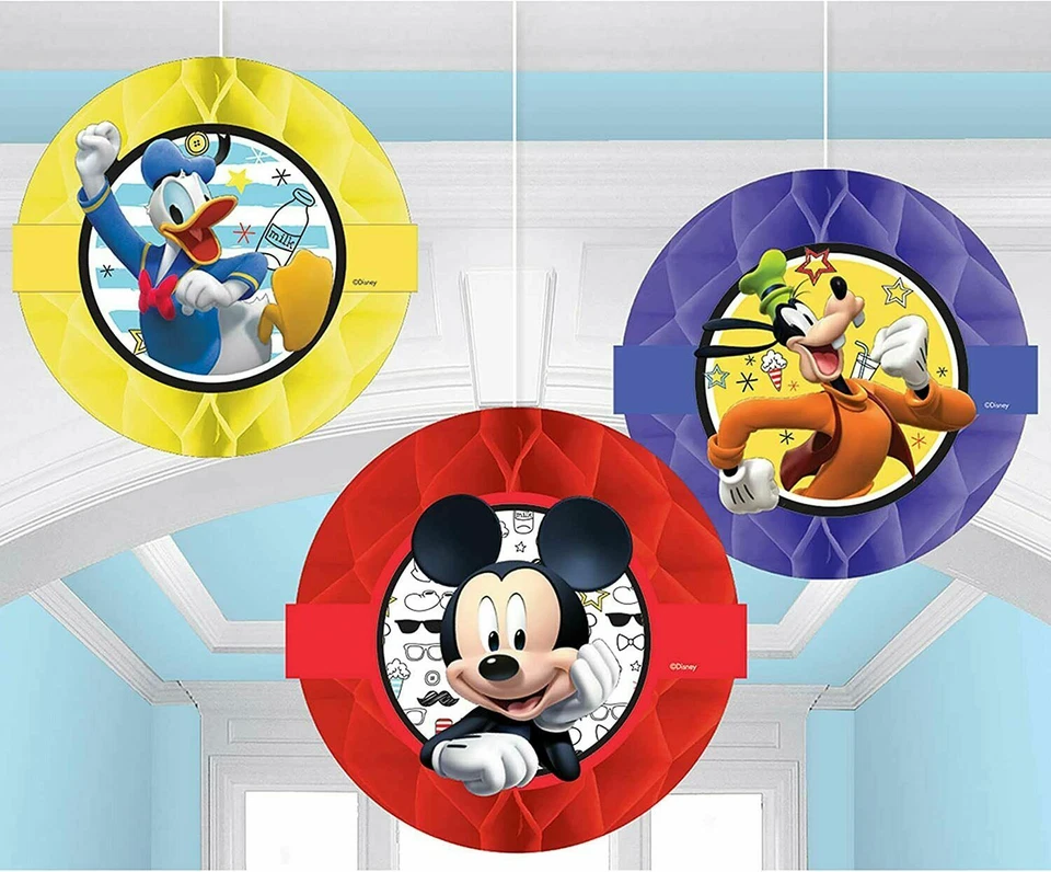 New Disney Jr Mickey Roadster Racers 3-Pc Honeycomb Decorations - Image 1 of 1