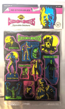 Classic Movie Monsters Reusable Stickers Re-Stickables Creature Dracula etc. MIP
