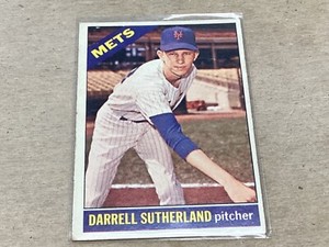DARRELL SUTHERLAND 1966 Topps Baseball Card #191 Mets - EX-NM - Lite Corner Wear