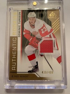 18/19 SPGU Authentic Rookies Gold Jersey Dominic Turgeon Hockey Card #114