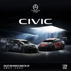 Modellino auto Time Micro 1:64 Honda Civic refitting veicolo in lega-rivestimento RedBull - Foto 1 di 11