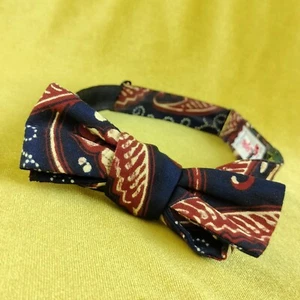 Men's Vtg 60s Rooster for Marshall Fields Hawaiian Theme Print Necktie Bow Tie - Picture 1 of 12