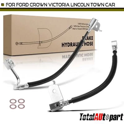 2 тормозных гидравлических шланга для заднего городского автомобиля Ford Crown Victoria Lincoln левая и правая - Изображение 1 из 4