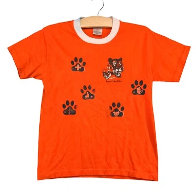 Oneita Boys Tigers Cubs BSA T-Shirt L/14-16 Short Sleeve Orange Crew Neck Animal - Image 1 of 4