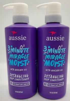 Aussie 3 Minute Miracle Moist Deep Conditioner w/ Avocado Oil 16oz -  2 Pack - Image 1 of 3