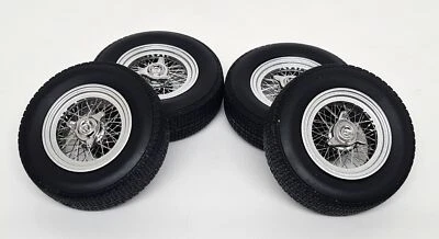 KK 1/18 Maserati 4x Wheels & Tyres Spoked Rims 1950's model car Modify etc - Photo 1/4