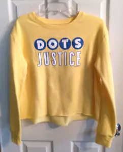 Justice Girls Yellow Dots Candy Sweatshirt Size 16/18 Soft Comfy Nice for Spring - Picture 1 of 9