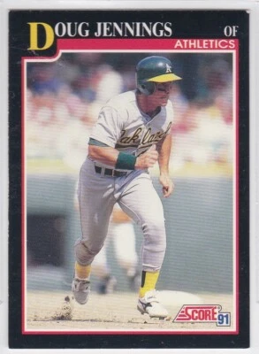 M) 1991 Score Baseball Trading Card - Doug Jennings #819 - Image 1 of 2