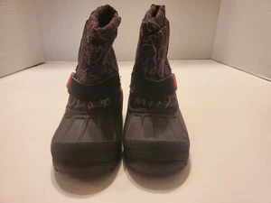 Markenlose Herzen Schneestiefel Kleinkind 7 (schwarz, pink) - Bild 1 von 9