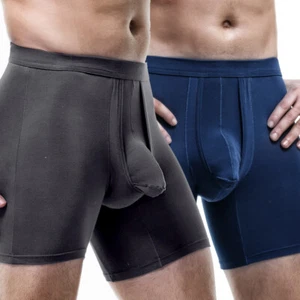 Men's Sports Boxer Briefs Breathable Quick-Drying Separate Pouch Elephant Trunks - Picture 1 of 23