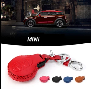 PU Leather Key Case Chain Holder Cover Mini Cooper ONE/S CLUBMAN F55 F60 3st Gen - Bild 1 von 8