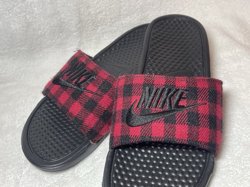 Nike Slides tessuto rosso e nero taglia 8