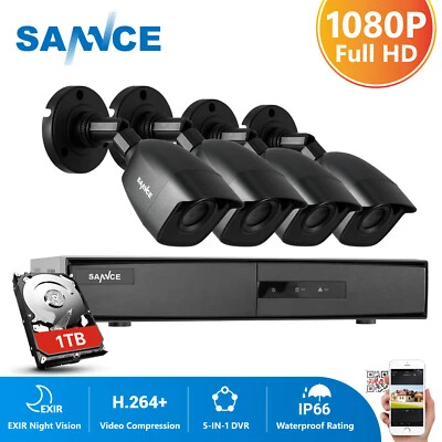 SANNCE 8CH DVR 1080P Security Camera 1TB Email Alarm Remote Access Night Vision - Image 1 of 4