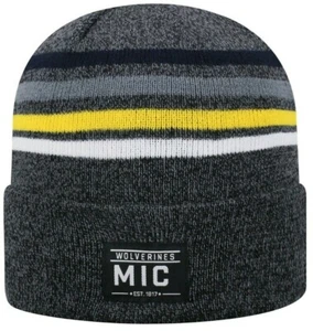 Michigan Wolverines Beanie Cuffed Winter Knit Hat Cap Toque NWT - Picture 1 of 2