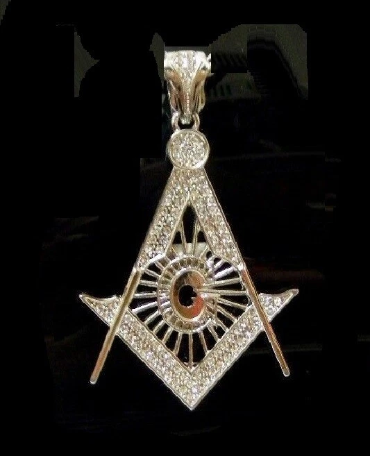 Collar Cadena Franco Símbolo Masónico Brújula G Colgante Estilo Rap Hip Hop Foto 1 de 1