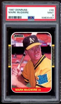 Mark McGwire Rookie Card 1987 Donruss #46 PSA 9 - Image 1 of 2