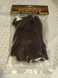 Hatch Mustang Tac Brown 3/4 Finger Extreme Grip Gloves - Suede Palm - Large  - Picture 1 of 4