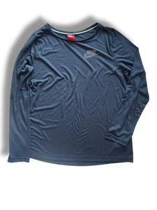 Ladies Nike Workout Top – Navy – Size XL – Large Logo Back – Fast Dispatch - Picture 1 of 9