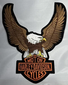 VTG HARLEY DAVIDSON MC EAGLE PATCH UP WING BAR PRODUCT 13x10 - Picture 1 of 4