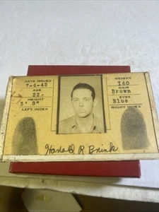 1942 Vintage Scranton Electric Company Employee Photo ID Badge Card SCRANTON,PA - Picture 1 of 2