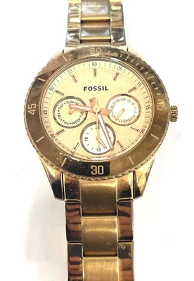 Reloj Pulsera Analógico Fossil Stella ES-2859 Acero Inoxidable Tono Dorado Foto 1 de 4