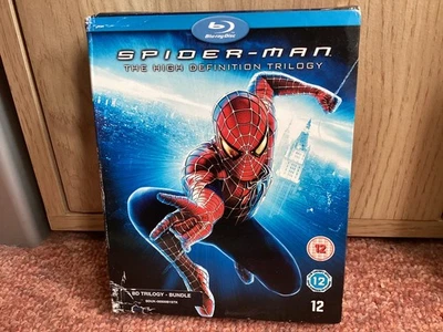 Spider-Man Trilogy Blu-ray (2007) Tobey Maguire DISCS MINT Region Free  - Image 1 of 4
